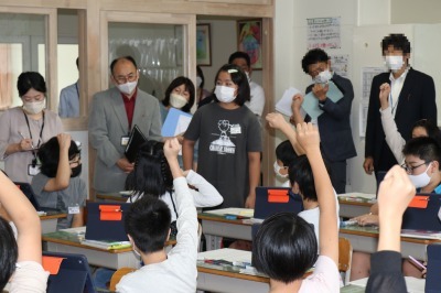 9月28日 小学校授業研究会 小坂町立小坂小学校・小坂中学校